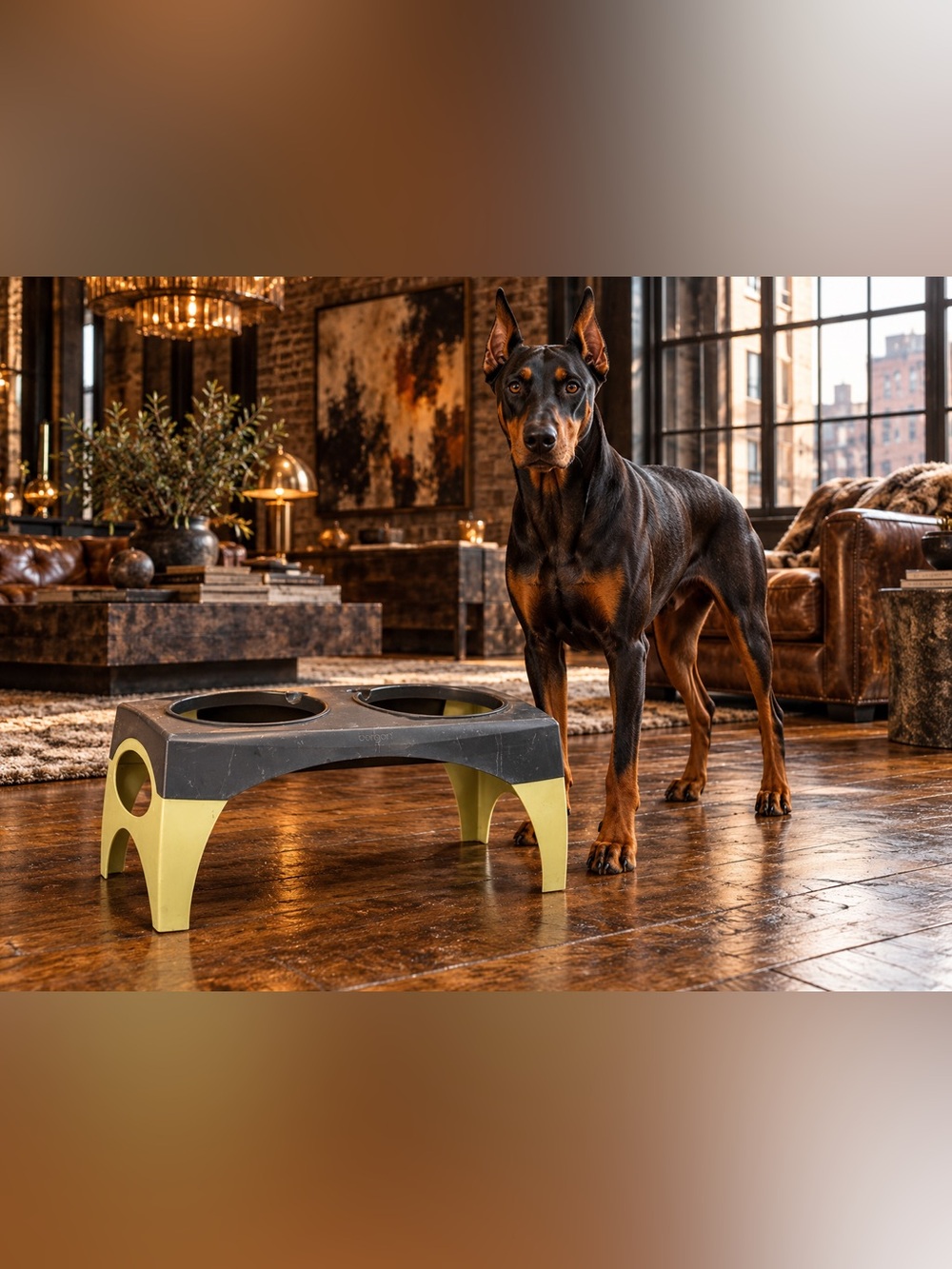BERGAN Elevated Double Pet Feeder Stand